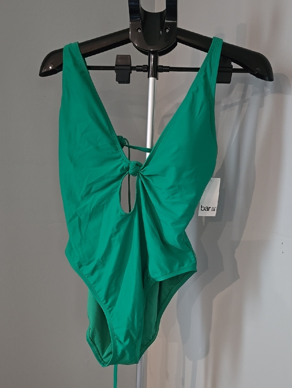 Barr lll Women's Summer Solids Knot Front One Pice Swimsuit Size XL